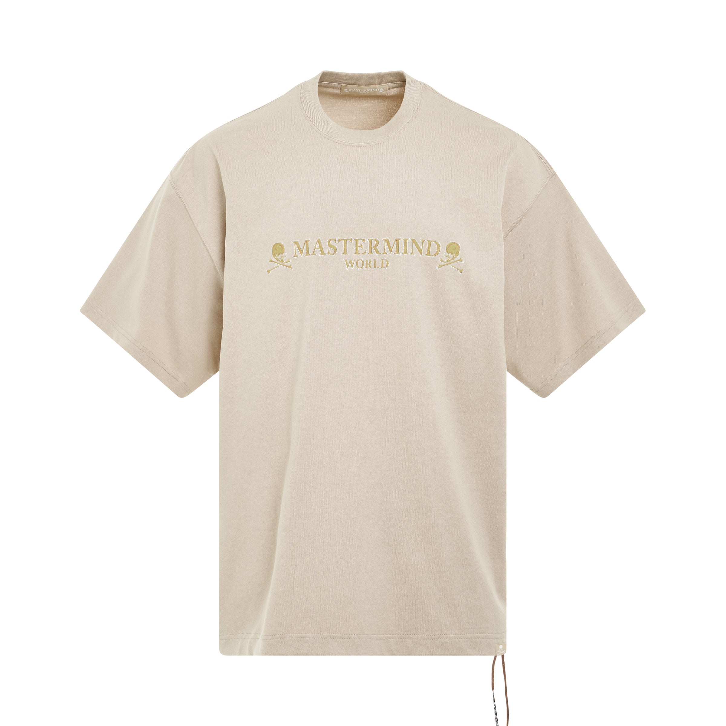 Brilliant Logo Boxy Fit T-Shirt in Beige