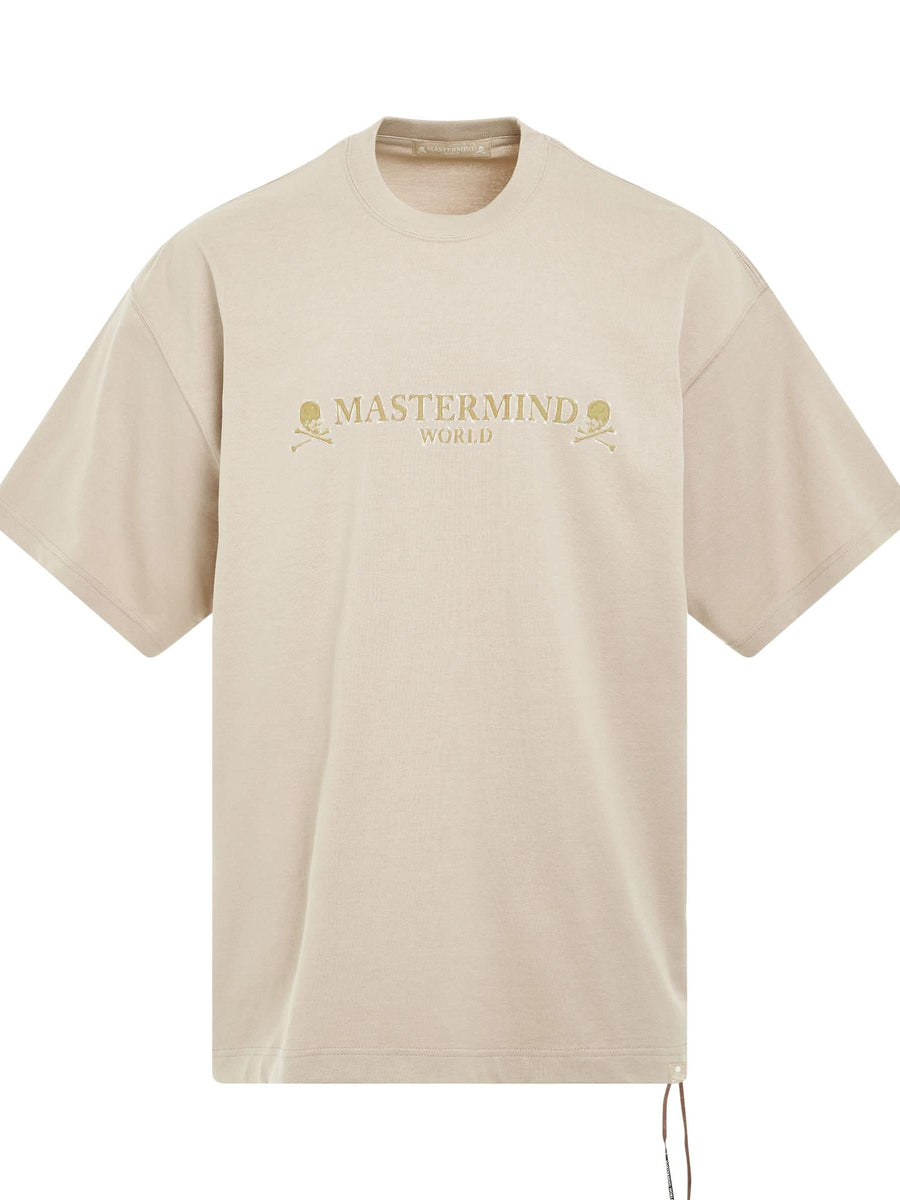 Brilliant Logo Boxy Fit T-Shirt in Beige