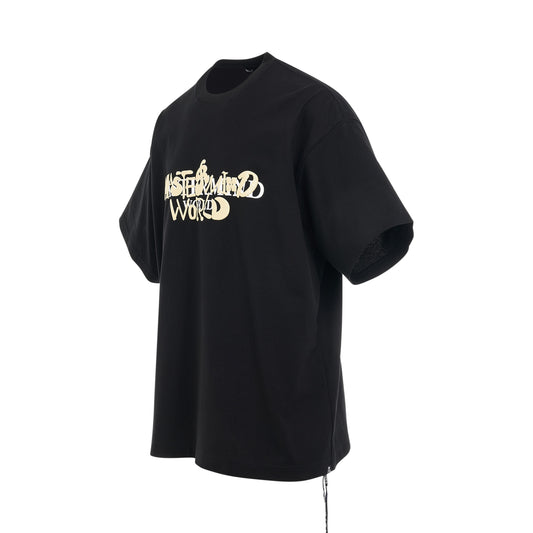 Embossed Word T-Shirt in Black