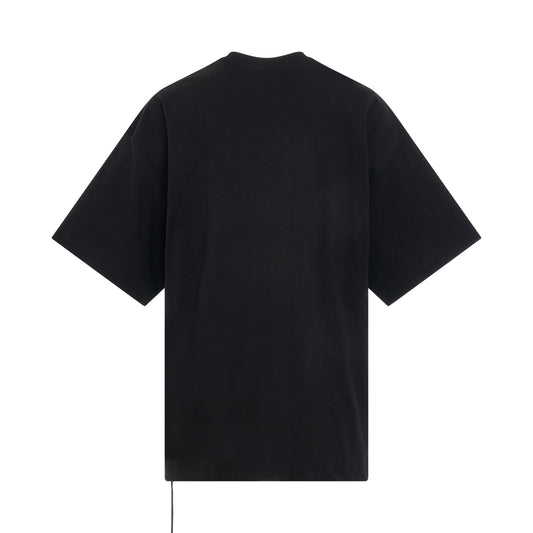 Debossed Word T-Shirt in Black