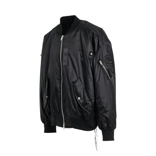 Skull Logo MA-1 Jacket in Black