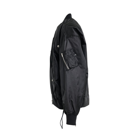 Skull Logo MA-1 Jacket in Black