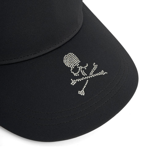 Swarvoski Crystal Skull Cap in Black