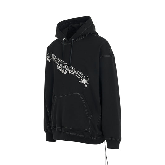 Handwriting Boxy Fit Hoodie in Black