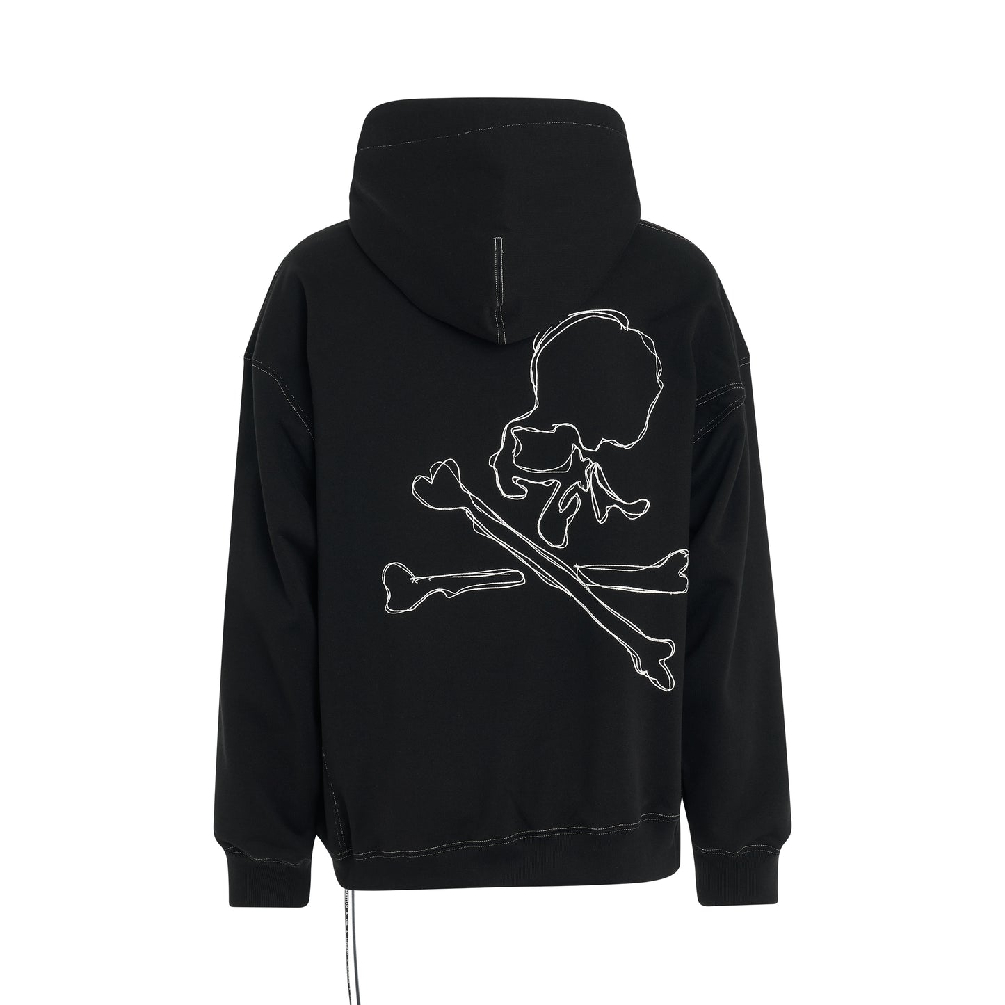 Handwriting Boxy Fit Hoodie in Black