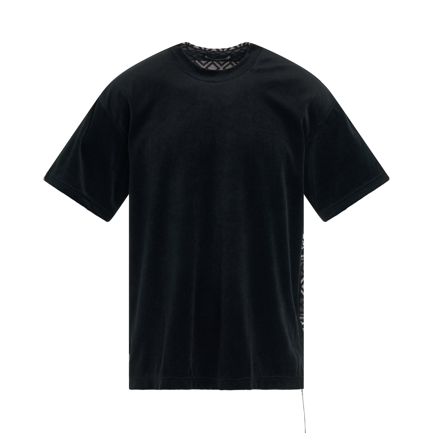 Switched Velour T-Shirt in Black