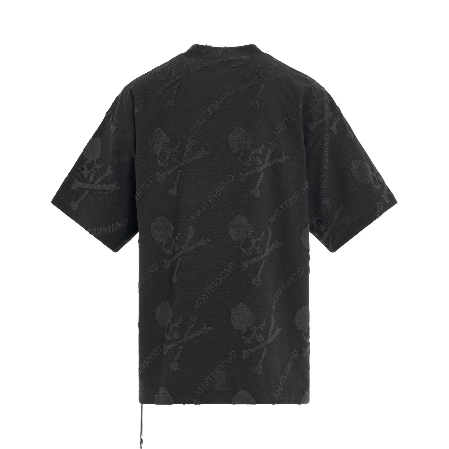 Pile Monogram Oversized T-Shirt in Black