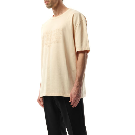 Memory of Logo Heavy T-Shirt in Beige