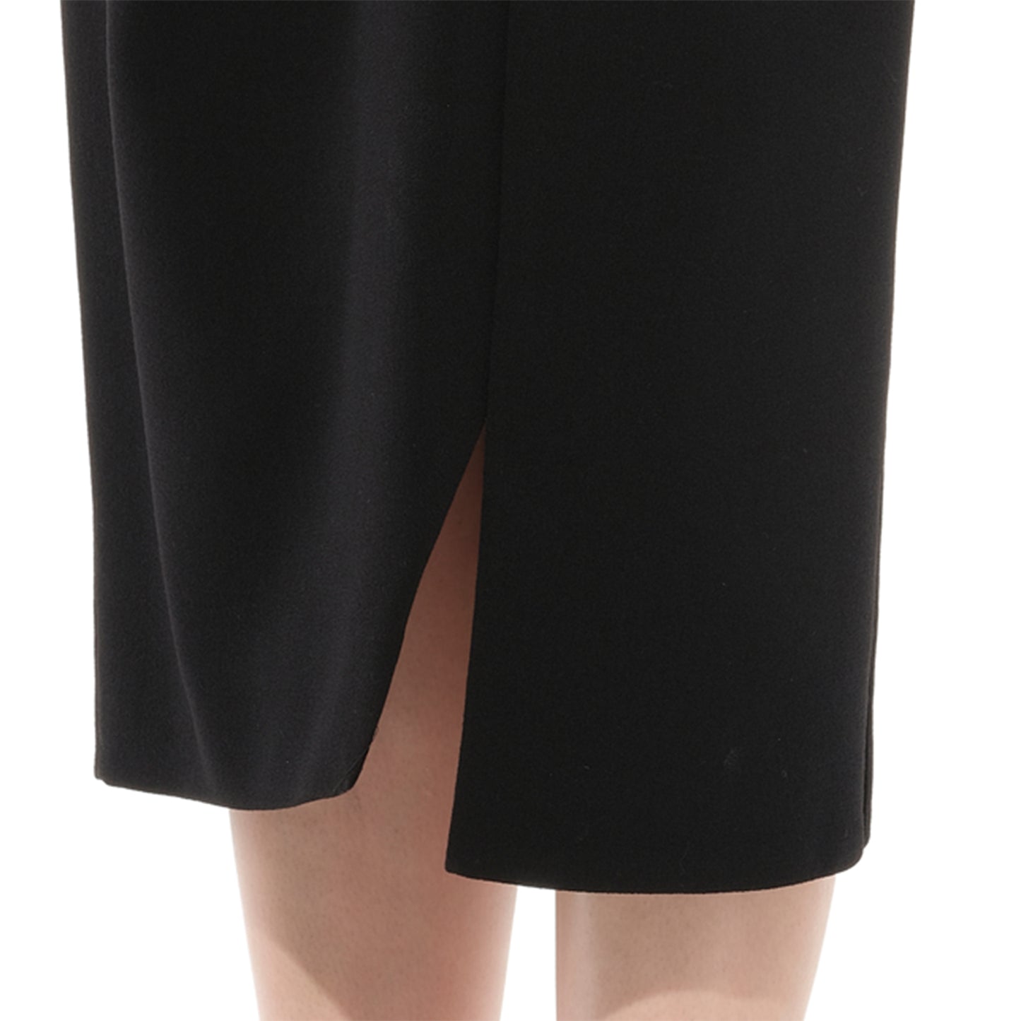 Mini Skirt With Buckle in Black