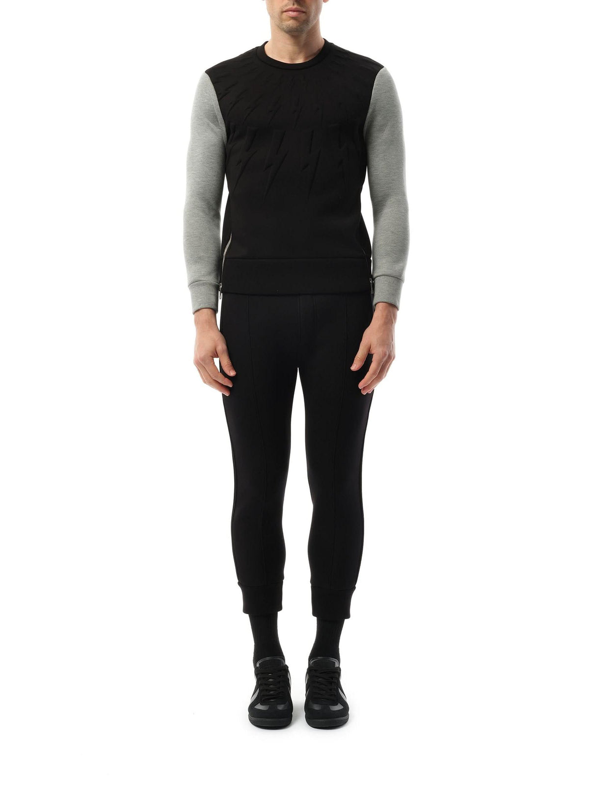 Sweatshirt in Black/Grey