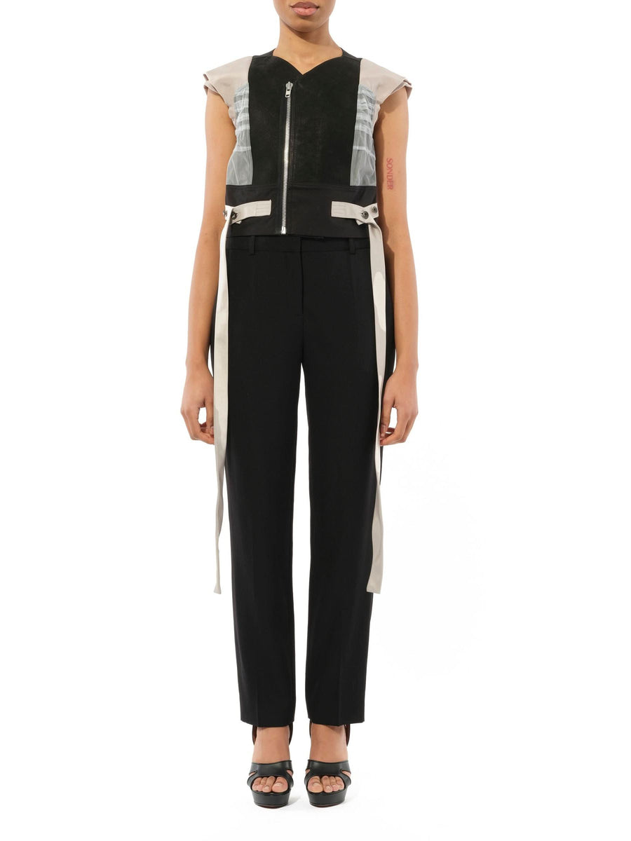 Nymph Biker Leather in Black/White
