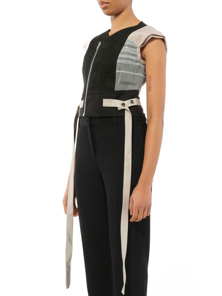 Nymph Biker Leather in Black/White