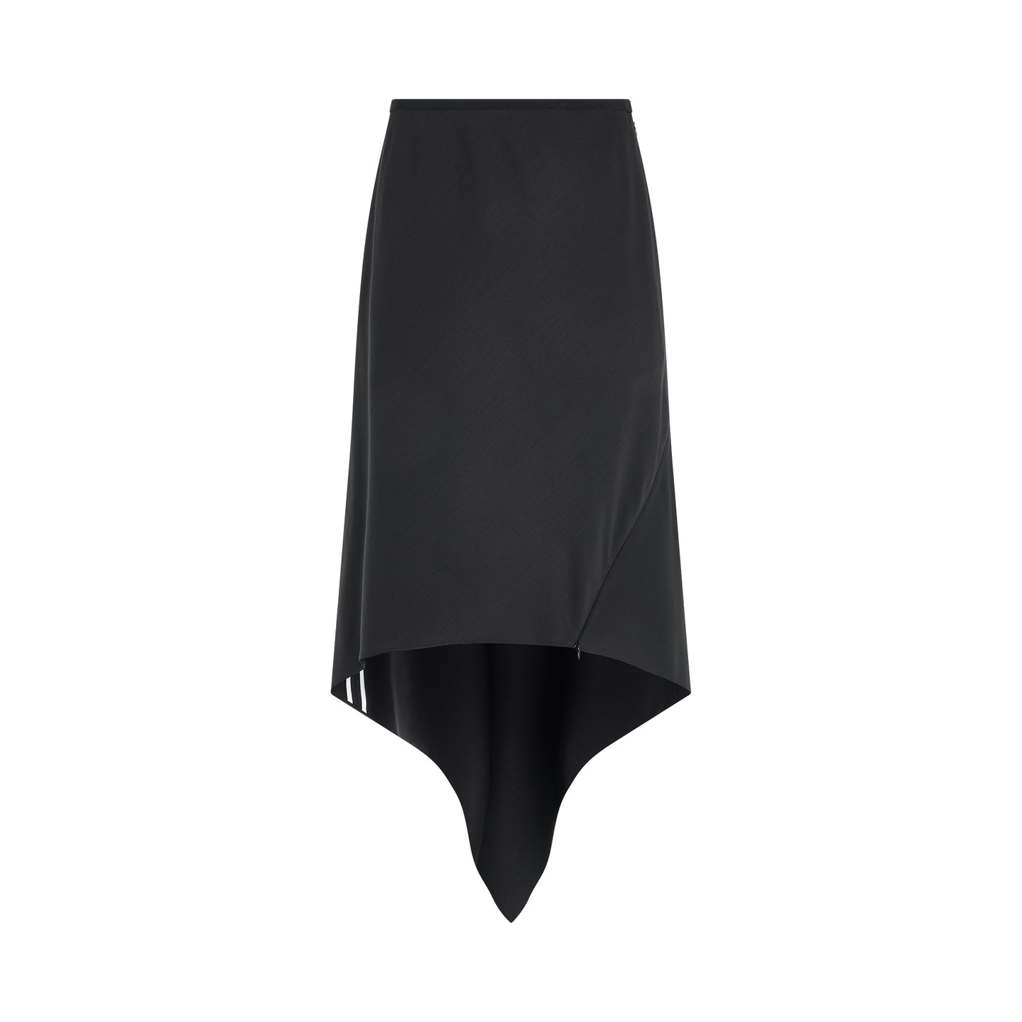 Scarf Hem Skirt in Black