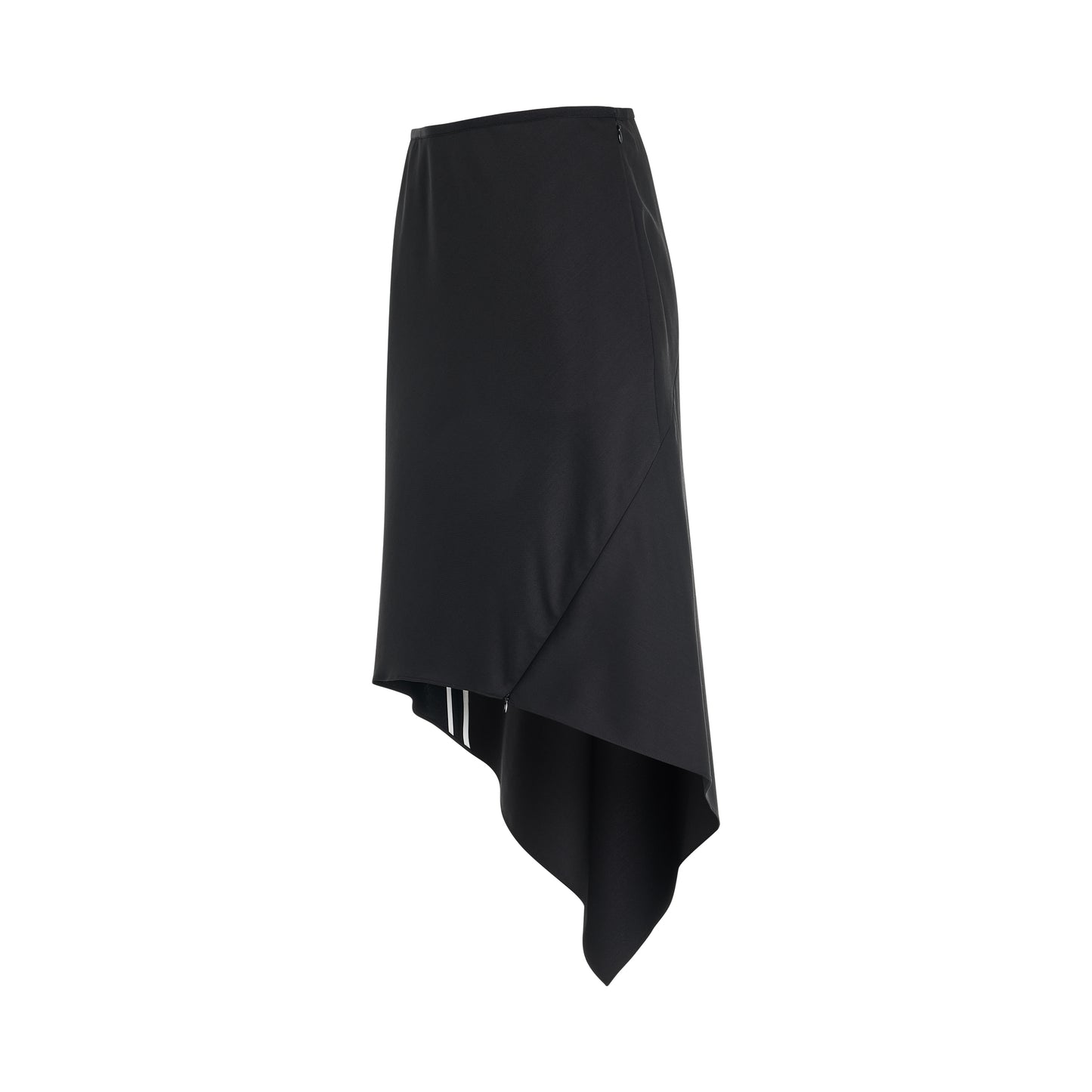 Scarf Hem Skirt in Black