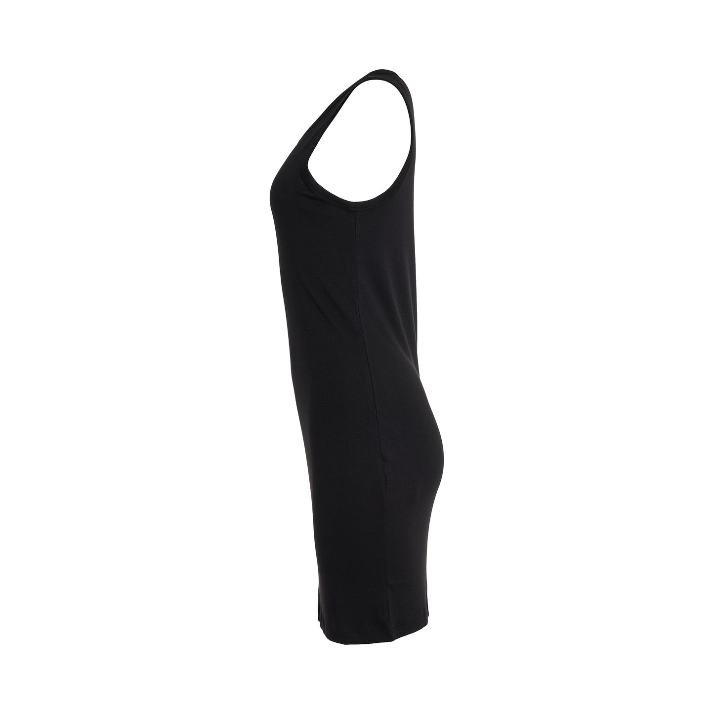 Rib Tank Dress in Black