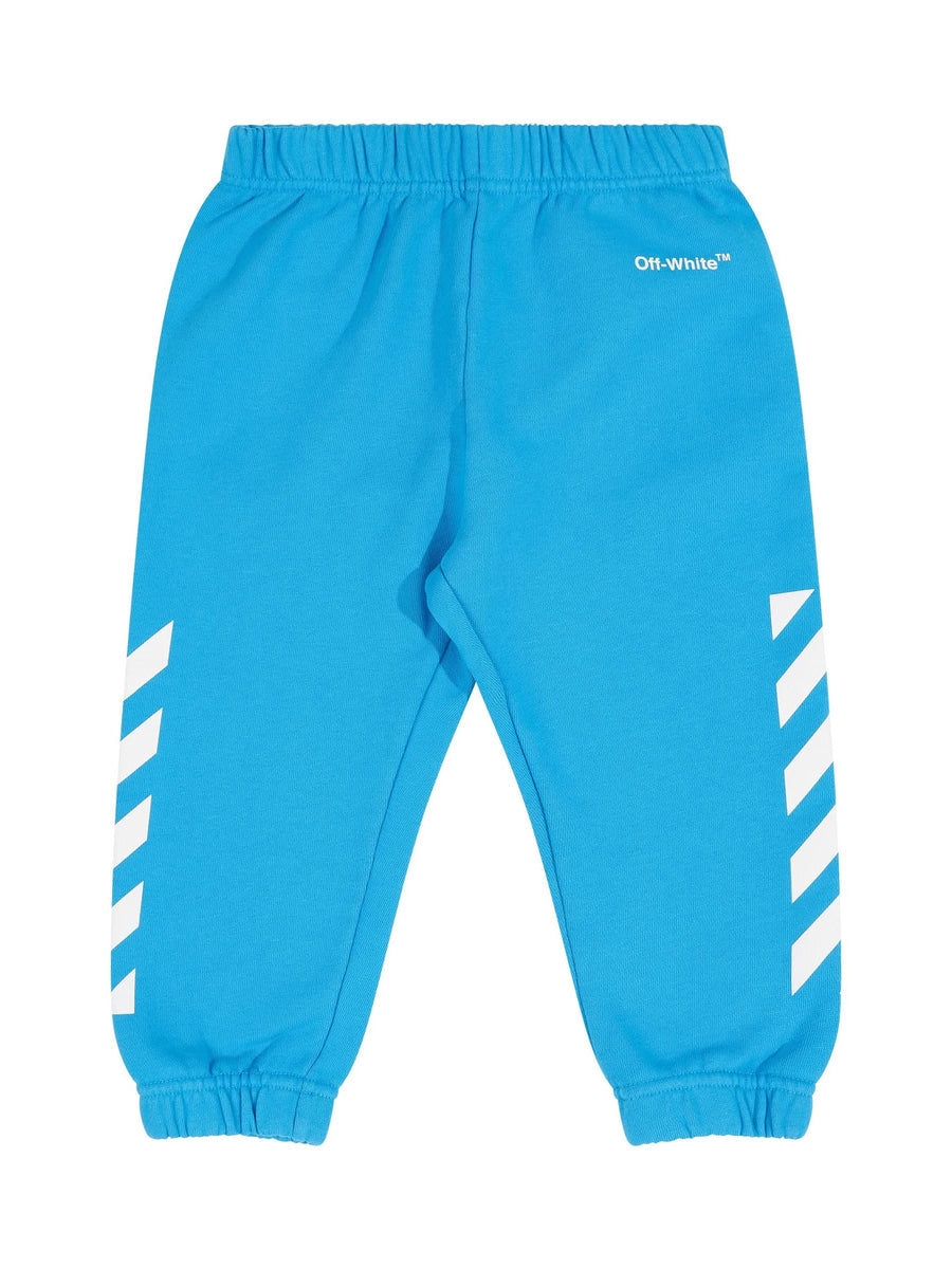 Helvetica Diagonal Sweatshirt Set in Blue/White