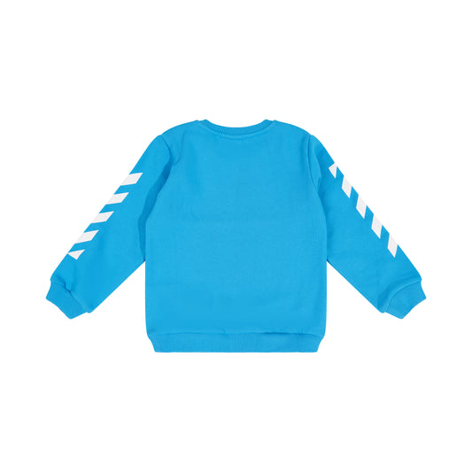 Helvetica Diagonal Sweatshirt Set in Blue/White