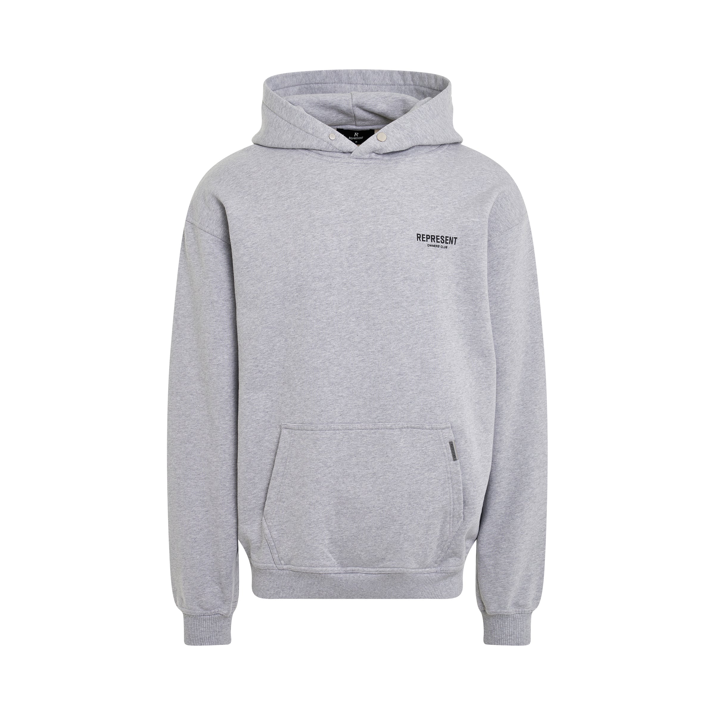 New Represent Owners Club Hoodie in Ash Grey/Black