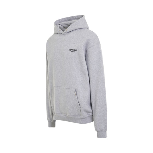 New Represent Owners Club Hoodie in Ash Grey/Black