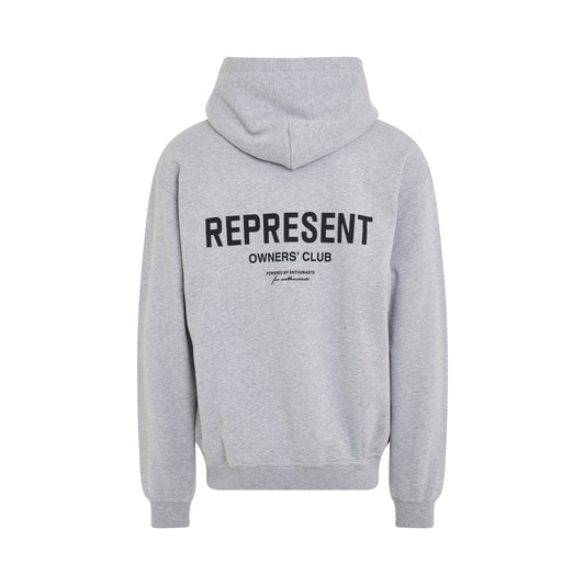 New Represent Owners Club Hoodie in Ash Grey/Black