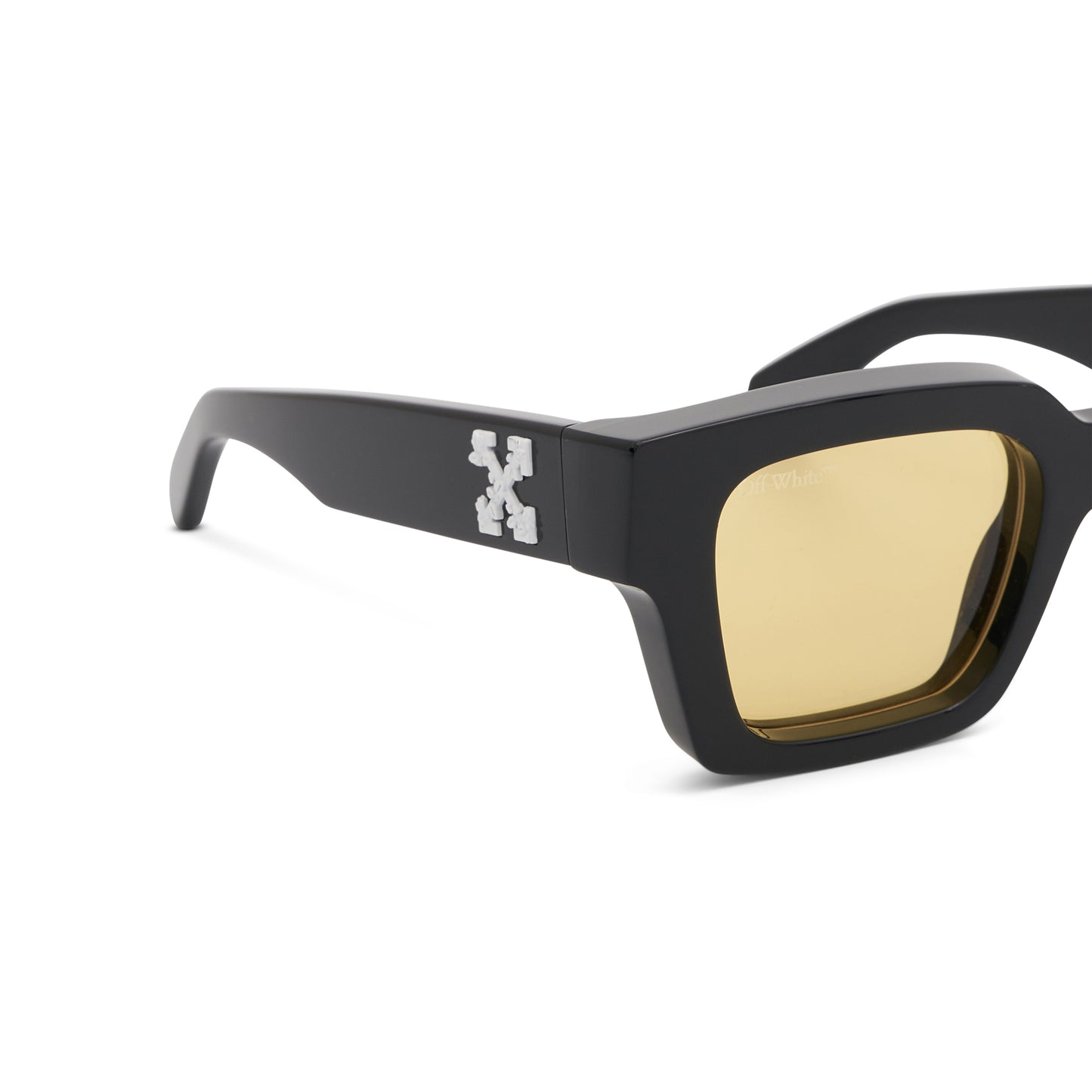 Virgil Square Frame Sunglasses in Black/Yellow