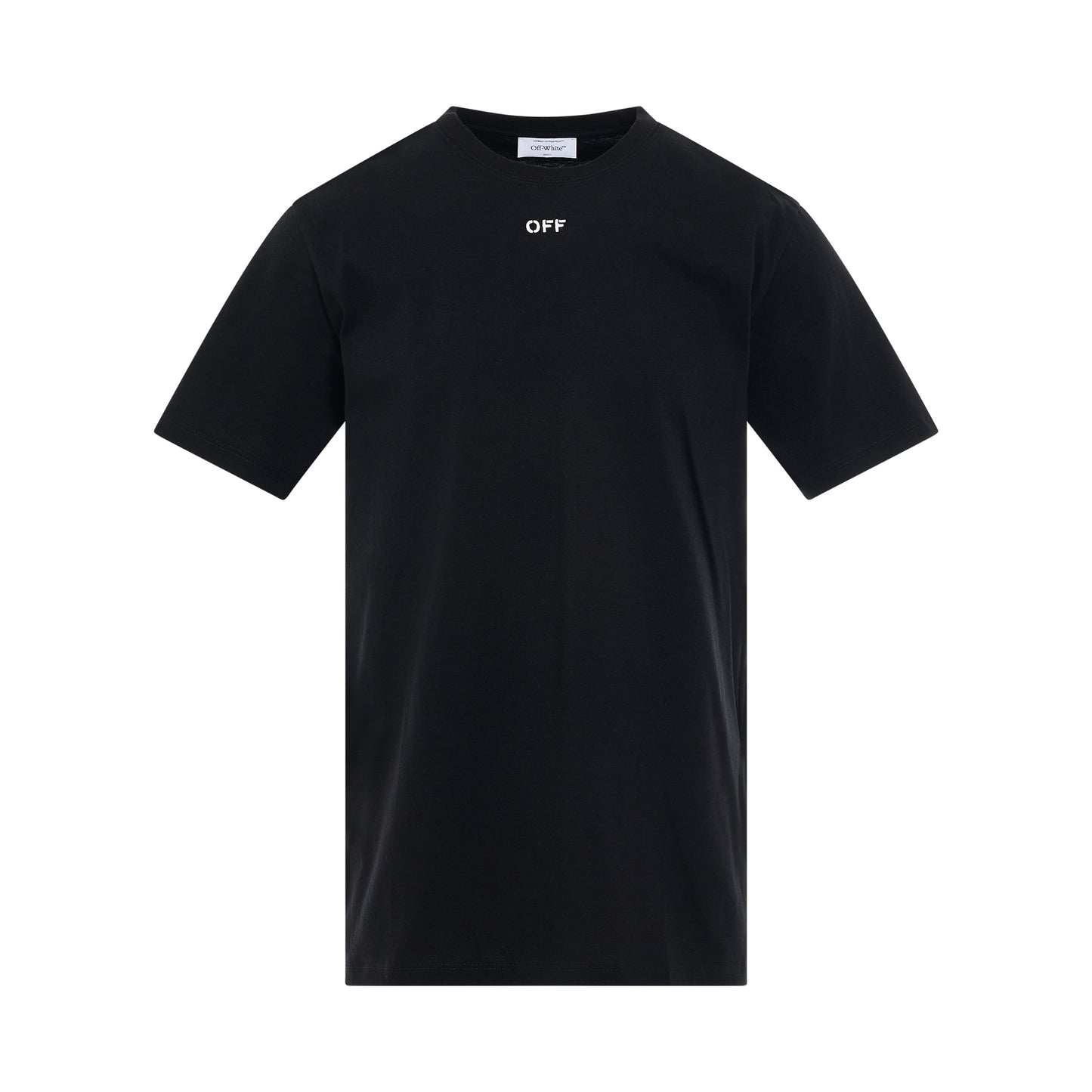 Logo Stitch Slim Fit T-Shirt in Black