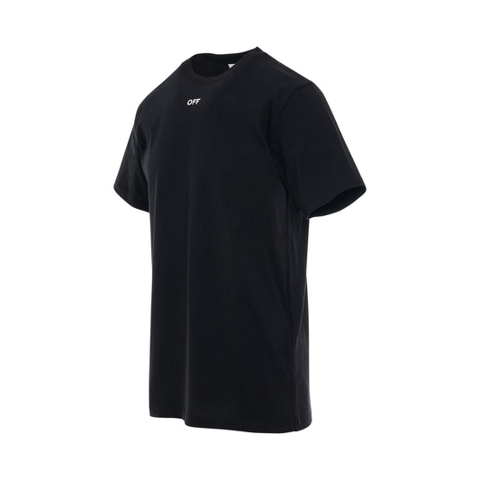 Logo Stitch Slim Fit T-Shirt in Black