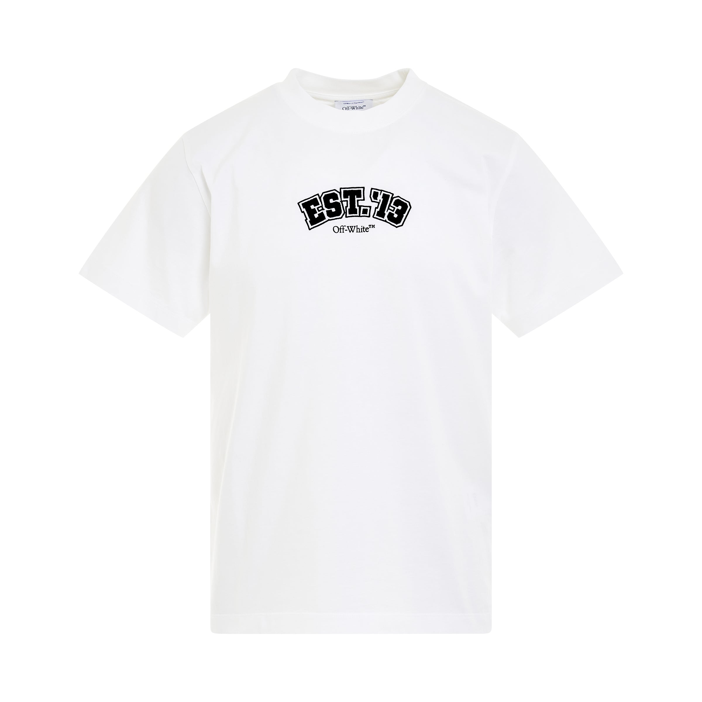 Slim Short Sleeve T-Shirt in White/Black