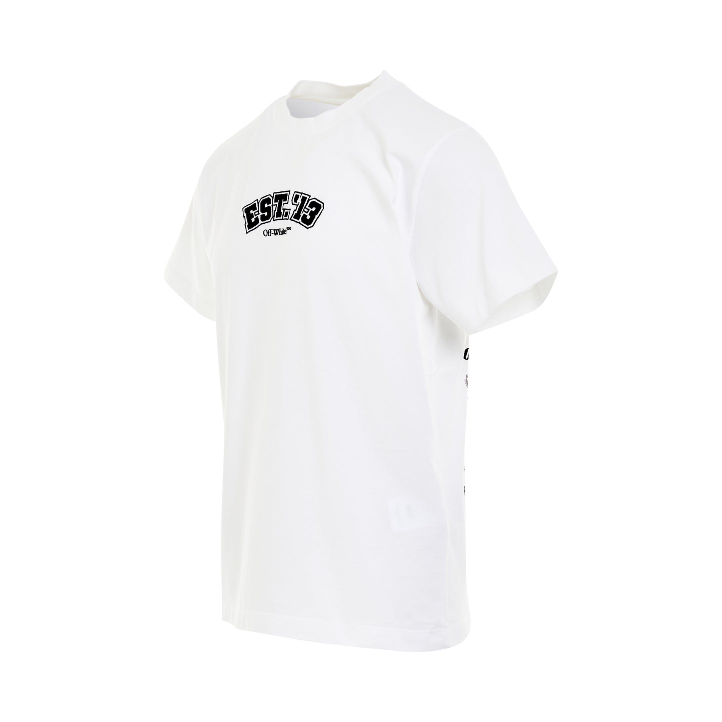 Slim Short Sleeve T-Shirt in White/Black