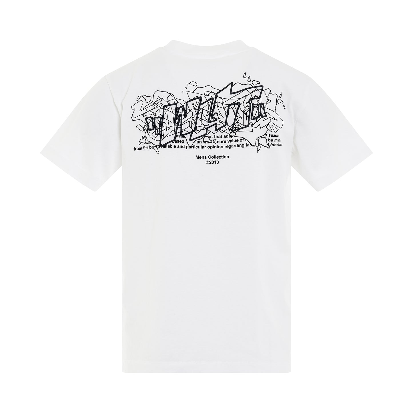 Graffiti Layers Slim T-Shirt in White/Black