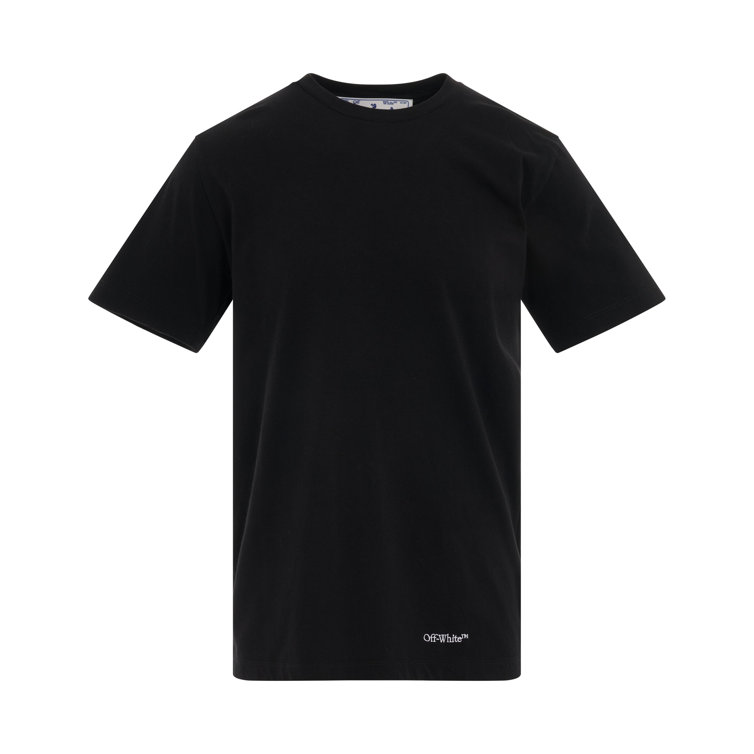 Scribble Diagonal Slim Short Sleeve T-Shirt in Black/White