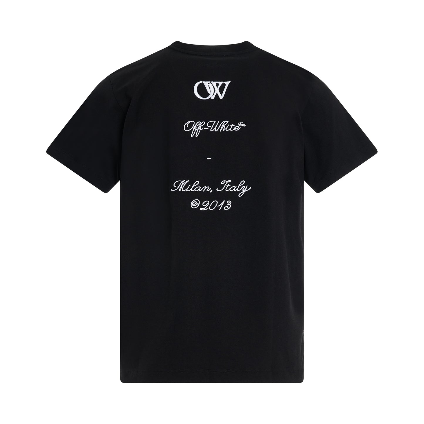 23 Embroidered Logo Slim Fit T-Shirt in Black/White