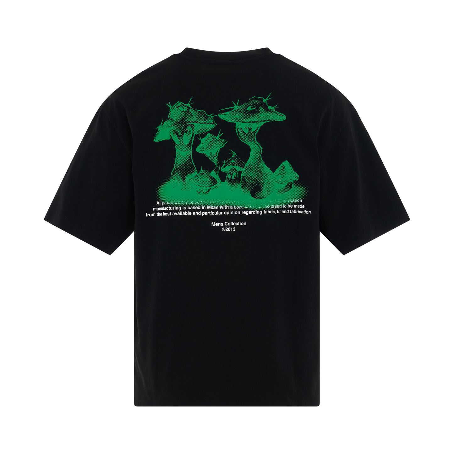 Alien Mushroom Oversized Skate T-Shirt in Black/Green