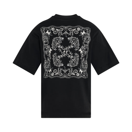 Tattoo Bandana Arrow Skate T-Shirt in Black/White