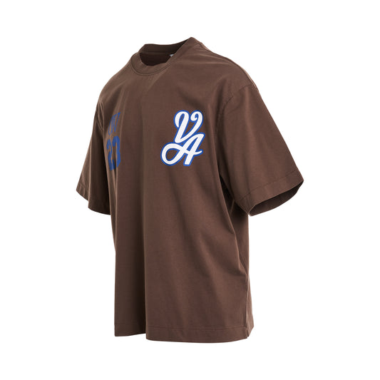 23 Varsity Skate T-Shirt in Brown/Nautical Blue