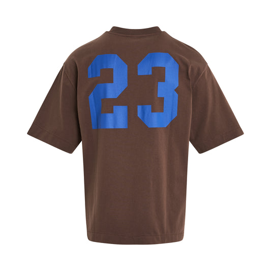 23 Varsity Skate T-Shirt in Brown/Nautical Blue