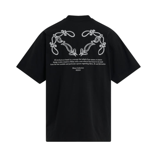 Bandana Half Arrow Oversized T-Shirt in Black/White