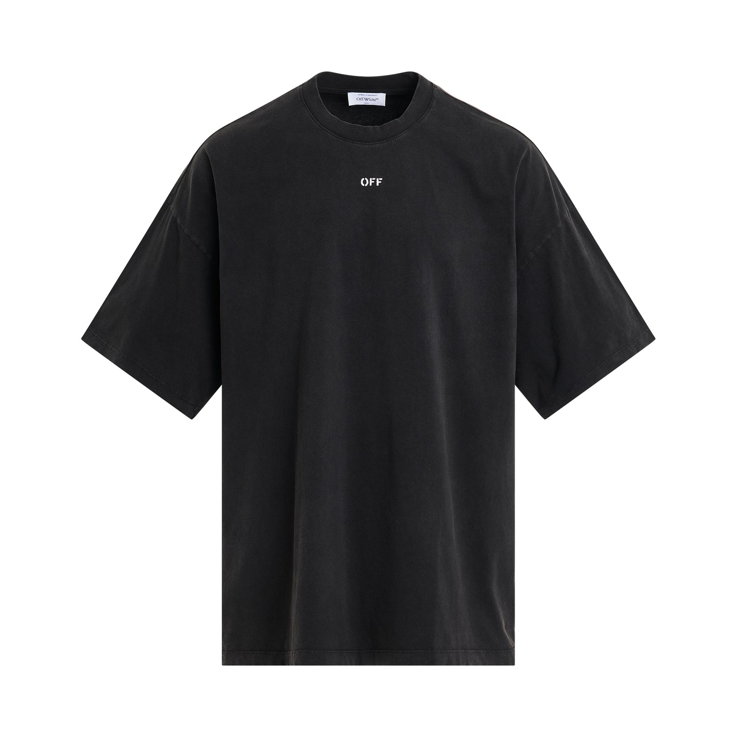 Stamp Mary Print Oversized T-Shirt in Black/White
