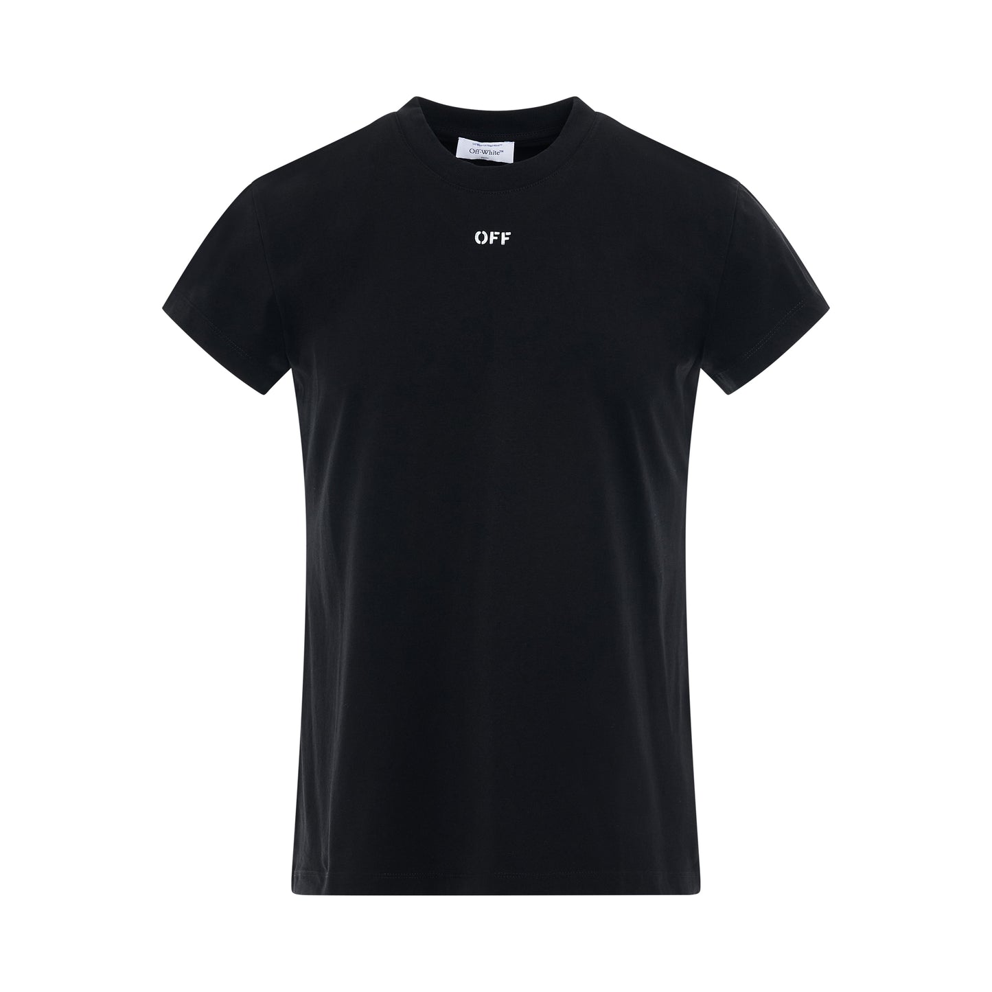 Off Stamp Shaped T-Shirt in Black