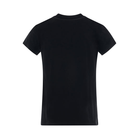 Off Stamp Shaped T-Shirt in Black