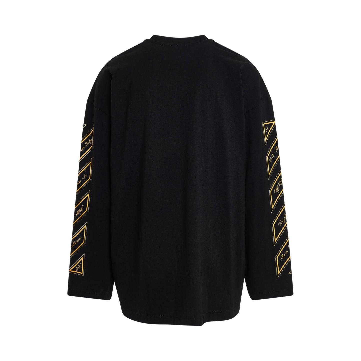 23 Logo Wide Long Sleeve T-Shirt in Black Gold