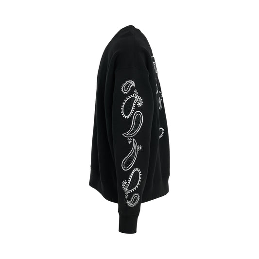 Bandana Arrow Skate Sweatshirt in Black/White