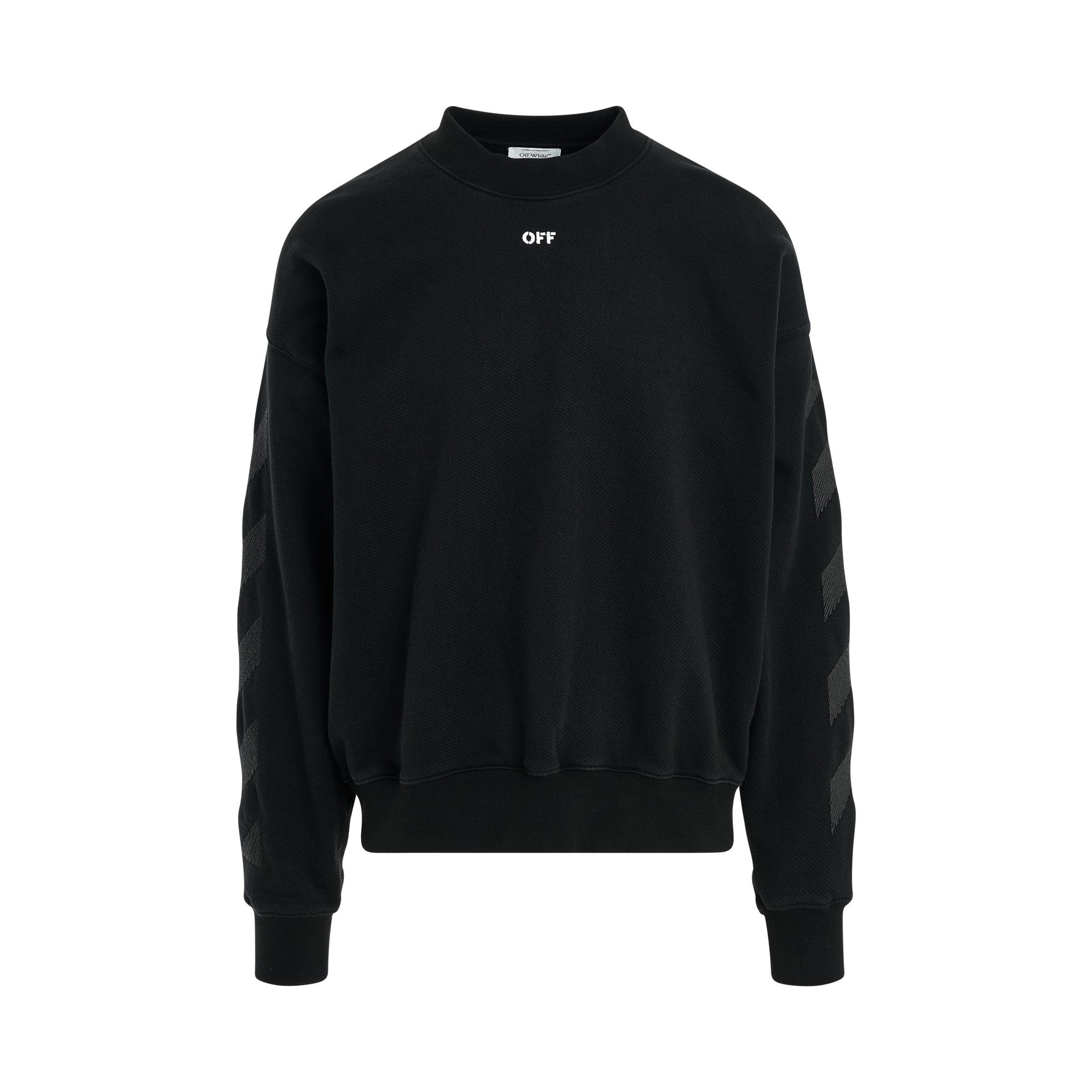 Cornely Diagonal Skate Sweatshirt in Black/White