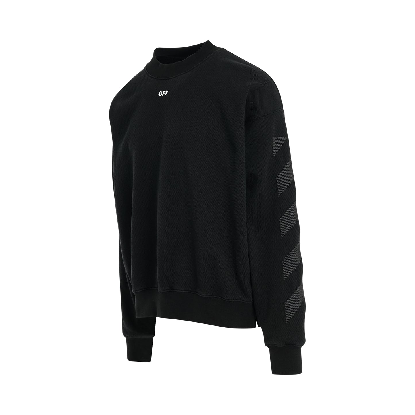 Cornely Diagonal Skate Sweatshirt in Black/White