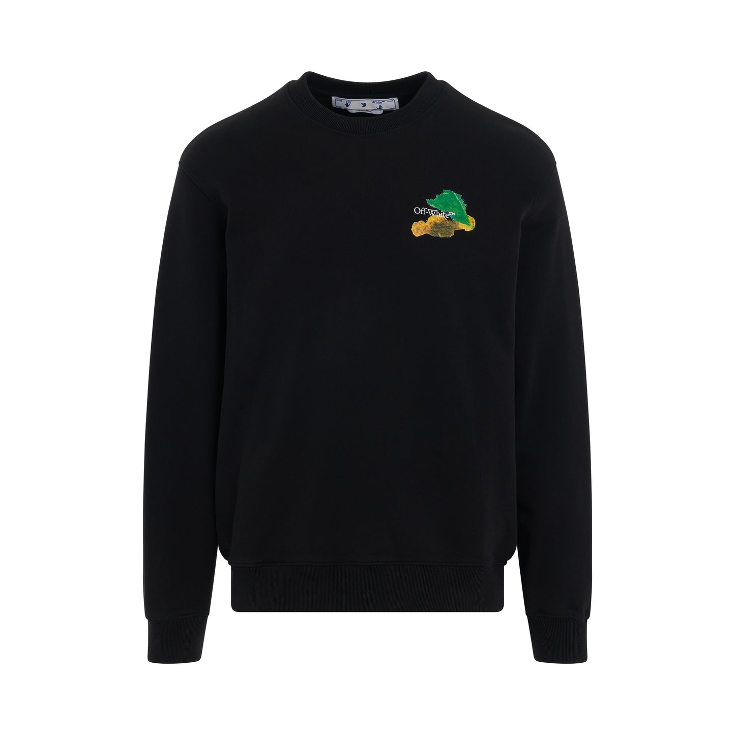 Brush Arrow Slim Crewneck Sweatshirt in Black/Multicolour