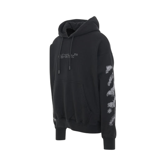 Diagonal Bit Book Skate Fit Hoodie in Black