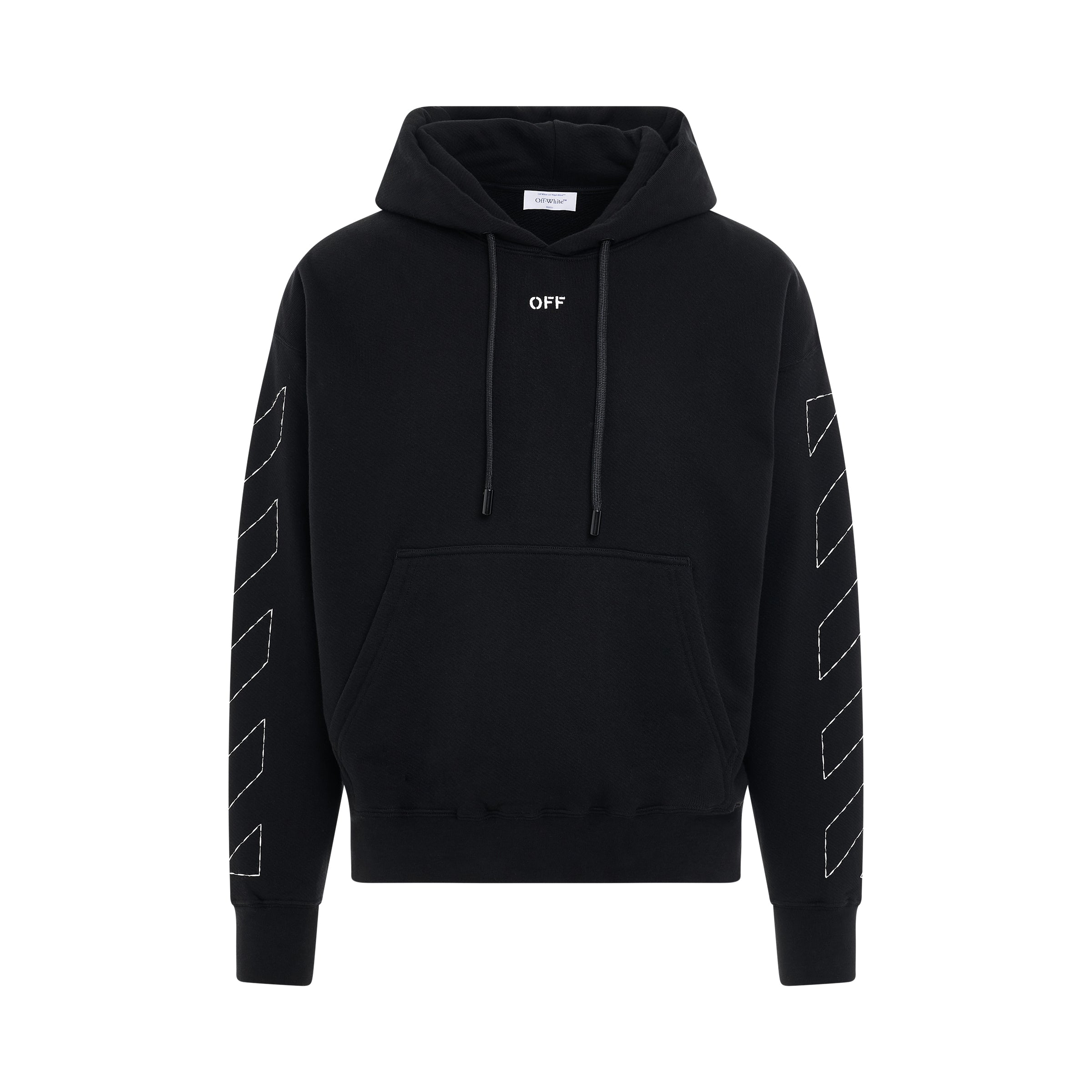 Logo Stitch Skate Fit Hoodie in Black