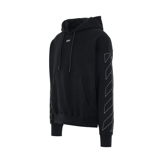 Logo Stitch Skate Fit Hoodie in Black