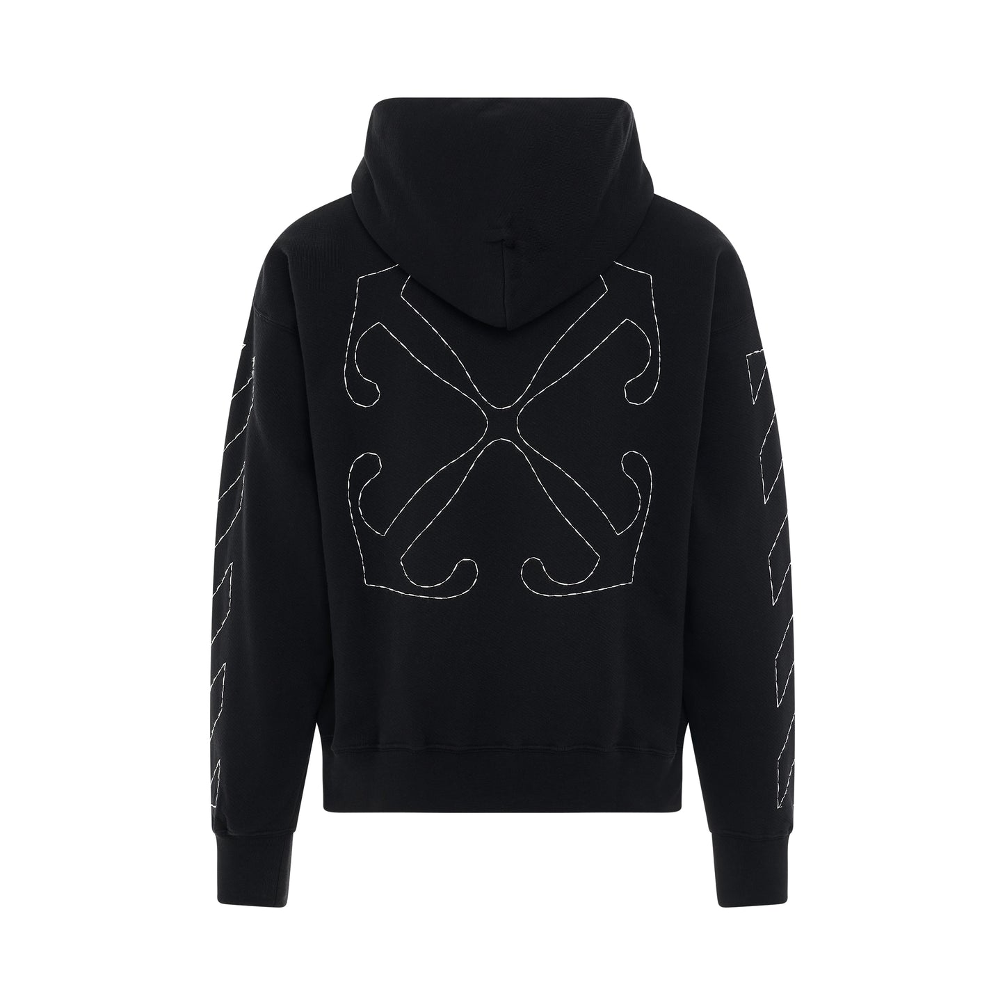 Logo Stitch Skate Fit Hoodie in Black