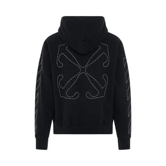 Logo Stitch Skate Fit Hoodie in Black